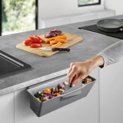 Aanrecht prullenbak hangend Metaltex