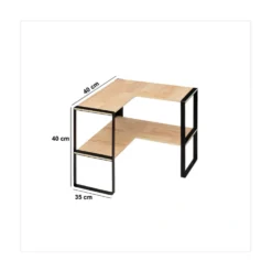 Aanrecht rekje hoek variant hout metaal Five®