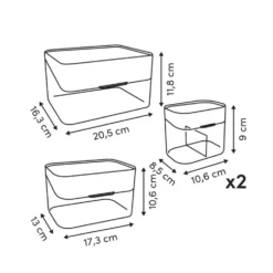 Badkamer bakjes 4-delige set Five®