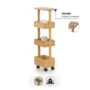 Bamboe badkamer trolley Five®