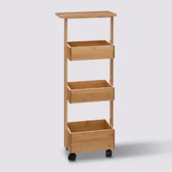 Bamboe badkamer trolley Five®