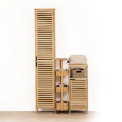 Bamboe badkamer trolley Five®