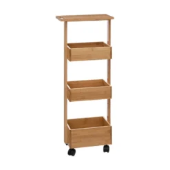 Bamboe badkamer trolley Five®