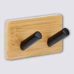 Bamboe dubbel handdoekhaakje zelfklevend Five®