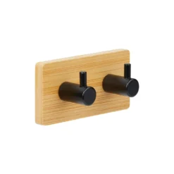 Bamboe dubbel handdoekhaakje zelfklevend Five®