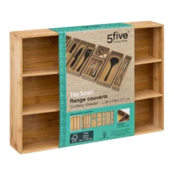 Bamboe keukengereihouder lade Five®