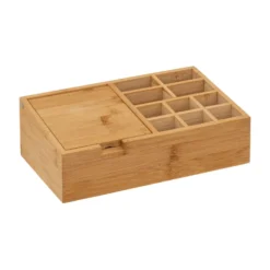 Bamboe make-up display 10 compartimenten en spiegel Five®