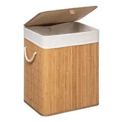 Bamboe wasmand met handvatten 1-vaks 60 liter Five®