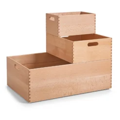 Beuken houten kist large Zeller Present