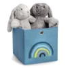 Blauwe opbergmand kinderkamer regenboog Zeller Present