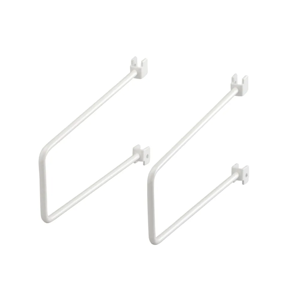 Boekensteun voor wandrail 200 mm set van 2 wit - Classic by Elfa