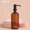 Bruin glazen zeeppompje 450 ml Five®