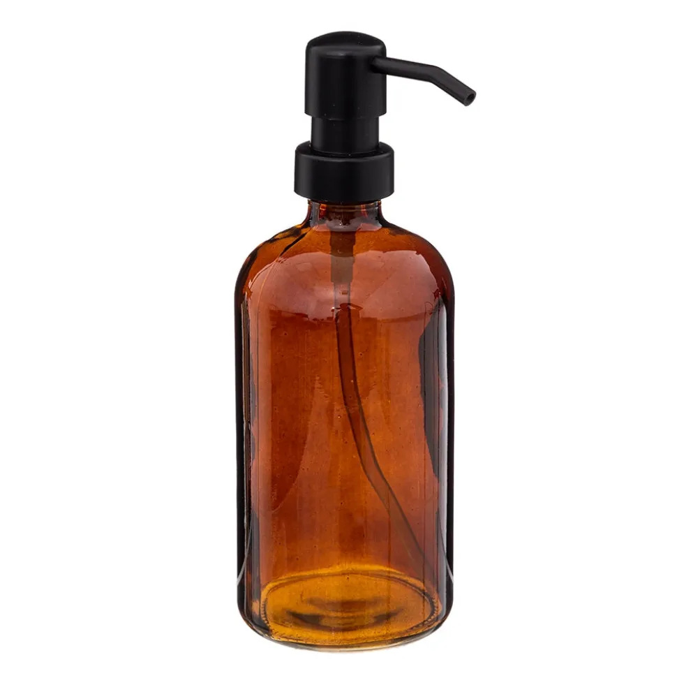 Bruin glazen zeeppompje 450 ml Five®