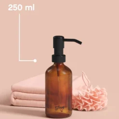 Bruin glazen zeeppompje 250 ml Five®