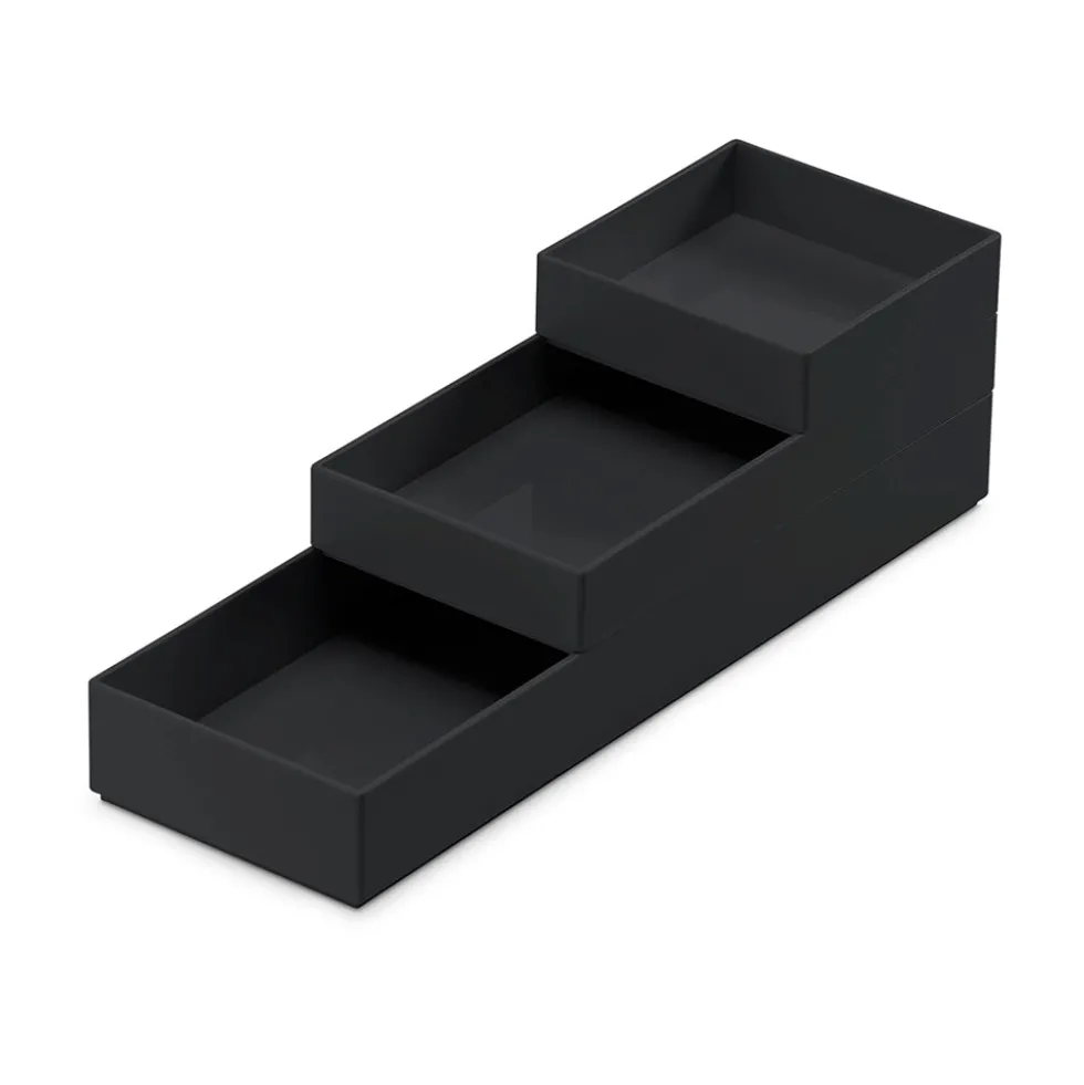 Bureau organizer 3-delige set zwart Orplast