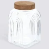 Decoratieve glazen voorraadpot 4 liter Acacia deksel Five®
