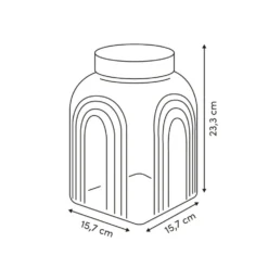 Decoratieve glazen voorraadpot 4 liter Acacia deksel Five®