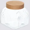 Decoratieve glazen voorraadpot 2.4 liter Acacia deksel Five®