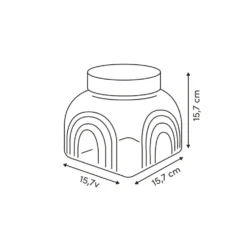 Decoratieve glazen voorraadpot 2.4 liter Acacia deksel Five®