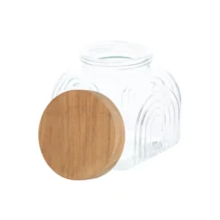 Decoratieve glazen voorraadpot 2.4 liter Acacia deksel Five®
