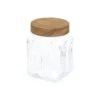 Decoratieve glazen voorraadpot 1 liter Acacia deksel Five®