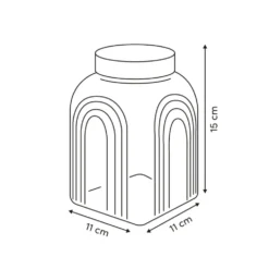 Decoratieve glazen voorraadpot 1 liter Acacia deksel Five®