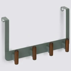 Deurkapstok stompe deur metaal/hout 4 haken Five® Cassie