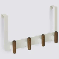 Deurkapstok stompe deur metaal/hout 4 haken Five® Cassie