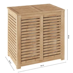 Dubbele bamboe wasmand 2-vaks 100 liter Five®