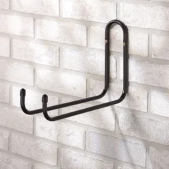 Dubbele haak zwart Ø10mm en 32 cm diep Mottez