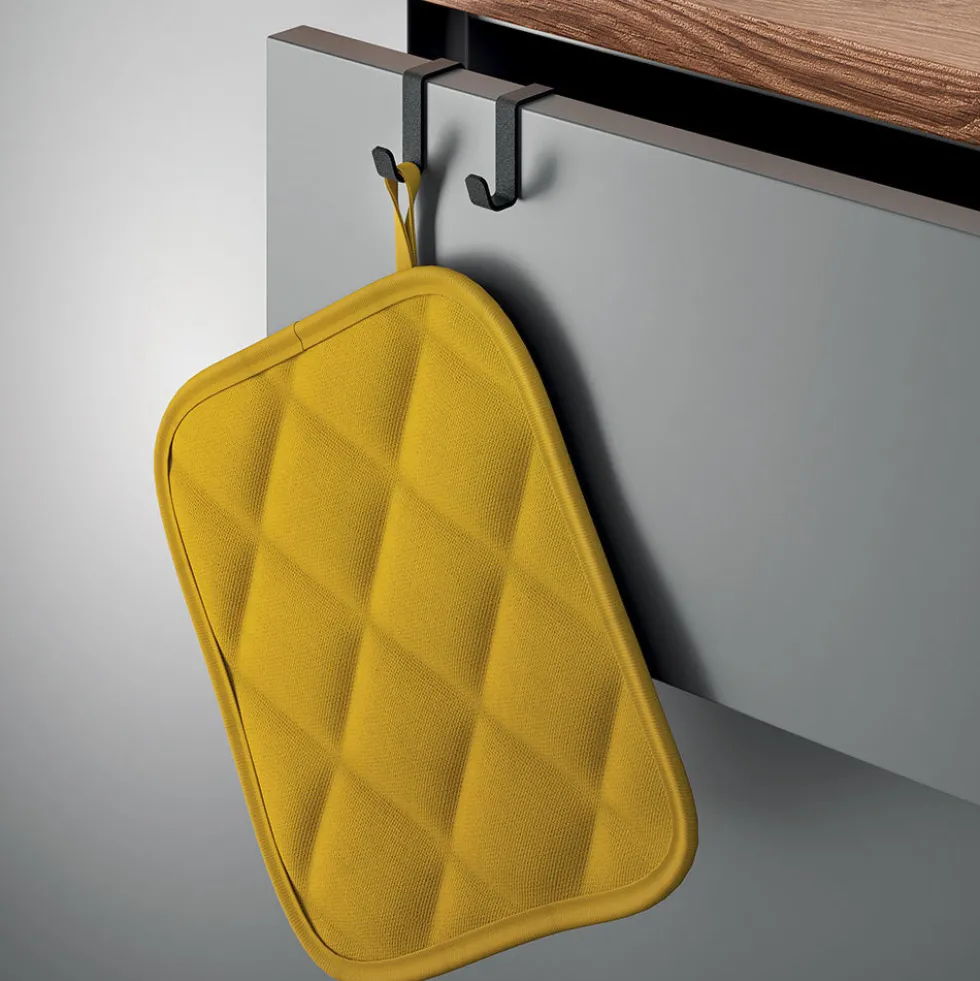Dubbel handdoekhaakje zwart Metaltex