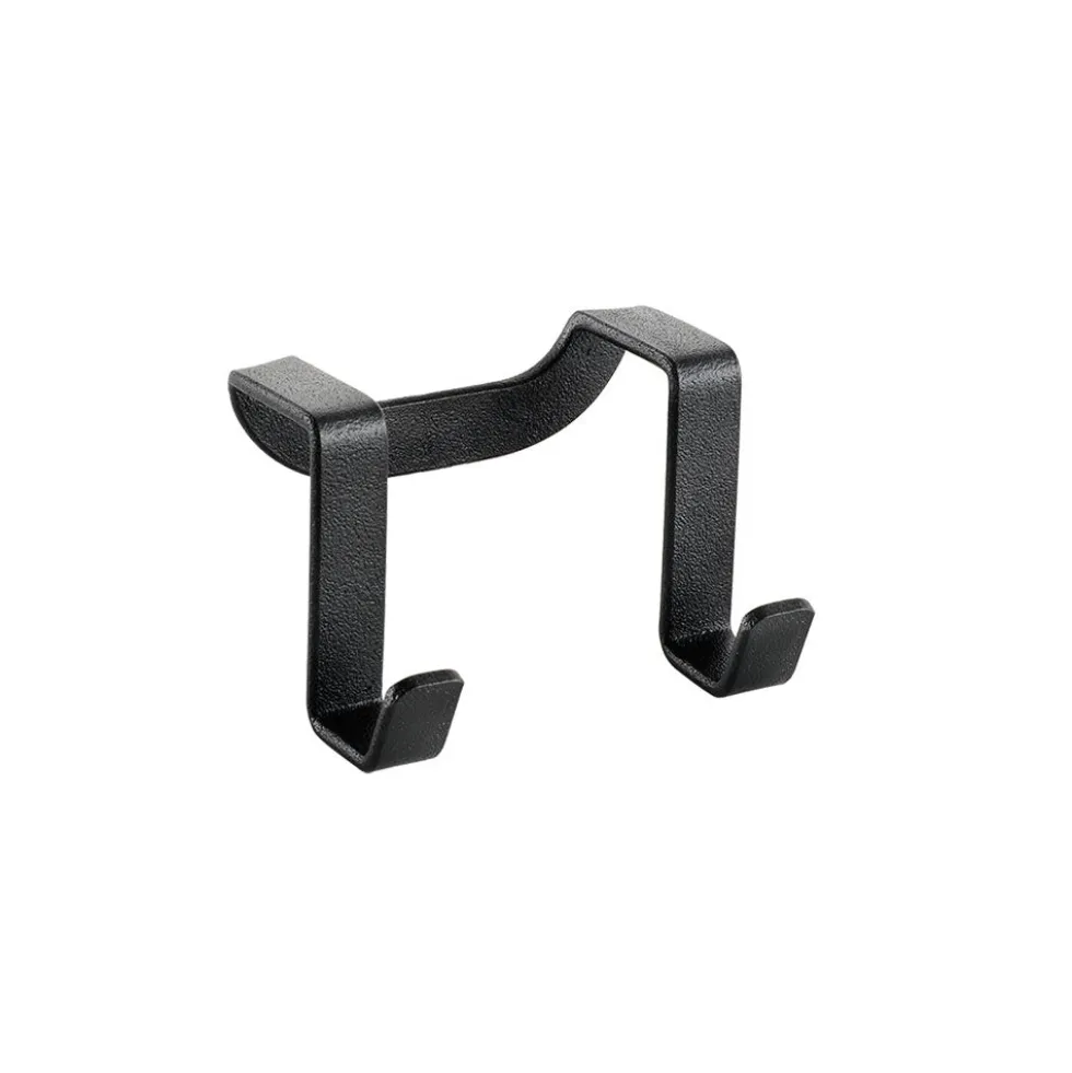 Dubbel handdoekhaakje zwart Metaltex