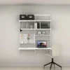 Elfa Home Office Opstelling met Opbergbord en Planken - 124,8 cm