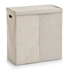 Gestreepte wasmand 2-vaks 120 liter Zeller Present