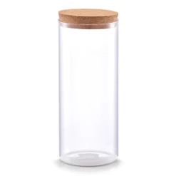 Glazen pot 1.4 liter met kurk deksel Zeller Present