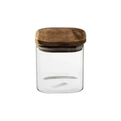 Glazen voorraadpot 600 ml acacia deksel Five®