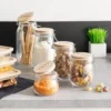 Glazen weckpot houten deksel 2 liter Five®