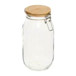 Glazen weckpot houten deksel 2 liter Five®