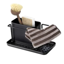 Gootsteen organizer zwart Wenko