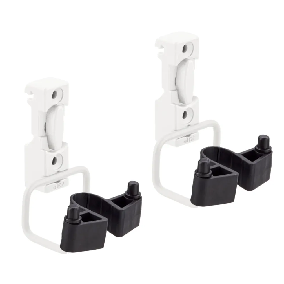 Grote gereedschapshouder voor draagrail set van 2 wit - Classic by Elfa