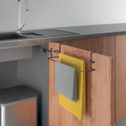 Handdoekrekje keuken dubbele stang Metaltex