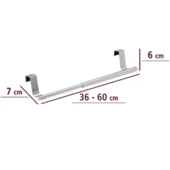 Handdoekstang uitschuifbaar zilver large Wenko