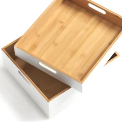 Houten hoog model opbergkist stapelbaar Zeller Present