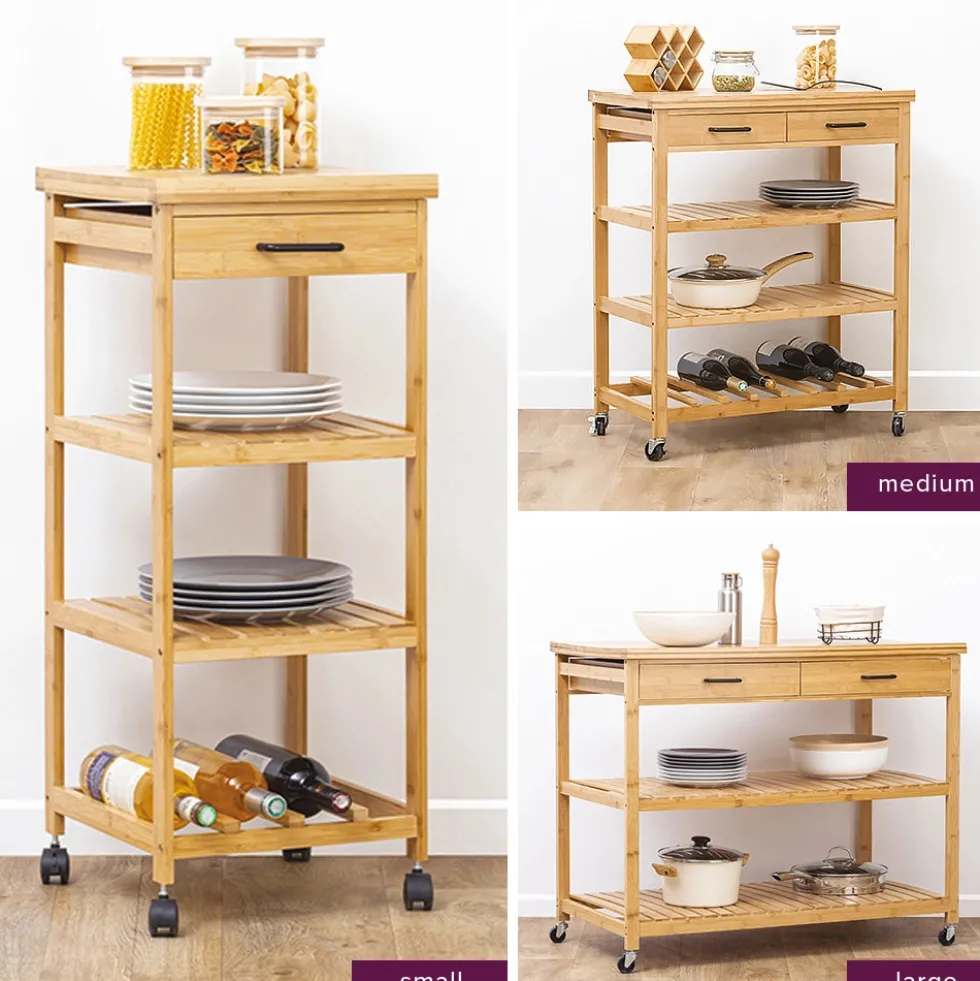 Houten keukentrolley met lades medium Five®
