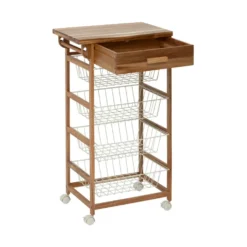 Houten keukentrolley met opbergmanden Five®