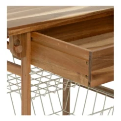 Houten keukentrolley met opbergmanden Five®