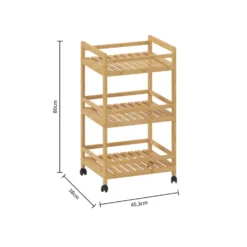 Houten keukentrolley 3 schappen Five®