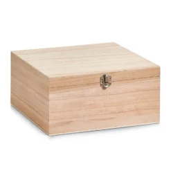 Houten kistje met deksel en sluiting large Zeller Present