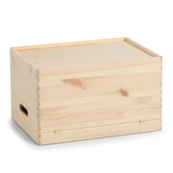 Houten kist met deksel medium hoog Zeller Present
