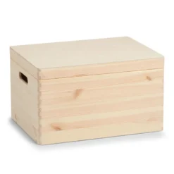 Houten kist met deksel medium hoog Zeller Present